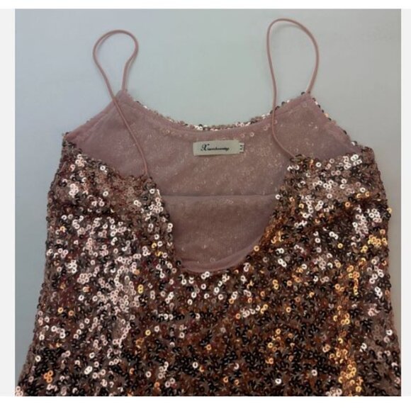 Xiarichanming Women's Stretch Dress Size M Sequins Excellent Pre-owned Condition - Picture 5 of 9